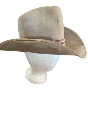 Vtg Rockmount Truwest Ranch Wear Western cowboy hat unisex Small Tan Denver CO